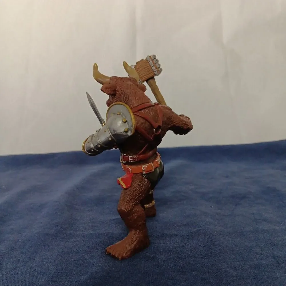 Papo Faceless Horseman Minotaur and Dragon Head Warrior Action Figure Lot PVC